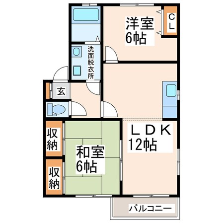 南町 徒歩3分 2階の物件間取画像